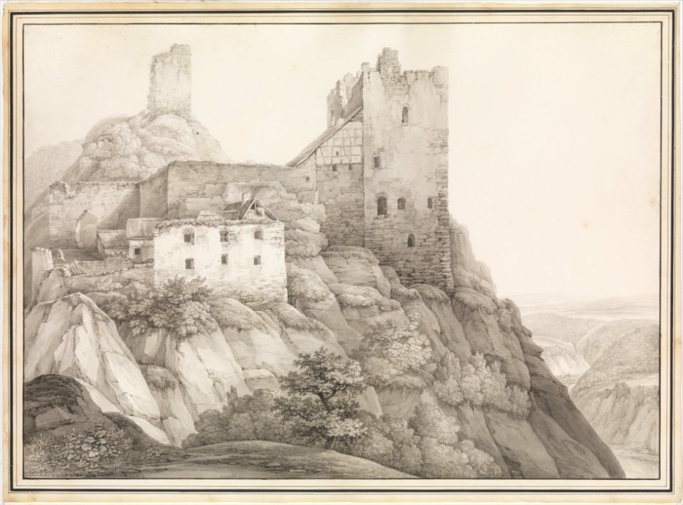 The Ruin of Liebenstein Castle near Bornhofen am Rhein, Seen from the North-West MET DP278477
