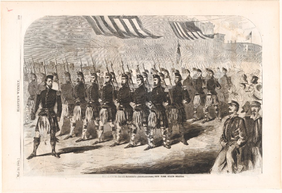 The Seventy Ninth Regiment (Highlanders), New York State Militia (Harper's Weekly) MET DP875228