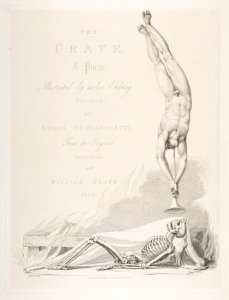 The Skeleton Re-Animated, Title Page to the Grave, a Poem by Robert Blair MET DP816846