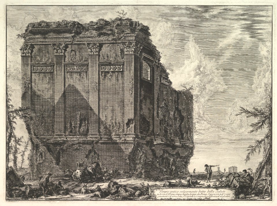 The so-called Temple of Salus, on the road to Albano (Tempio antico volgarmente detto della Salute) MET DP828221