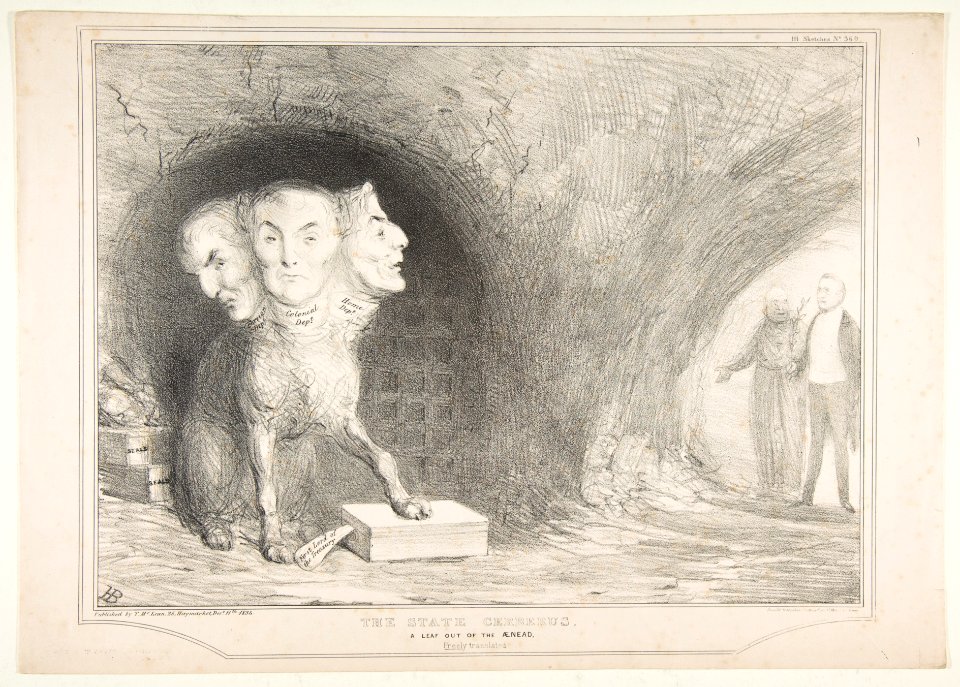The State Cerberus, A Leaf Out of the Ænead, Freely Translated MET DP818365