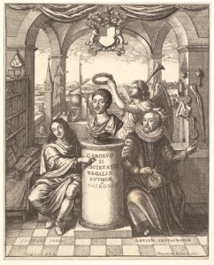 The Royal Society, frontispiece to Thomas Sprat, "The History of the Royal Society of London." MET DP823157
