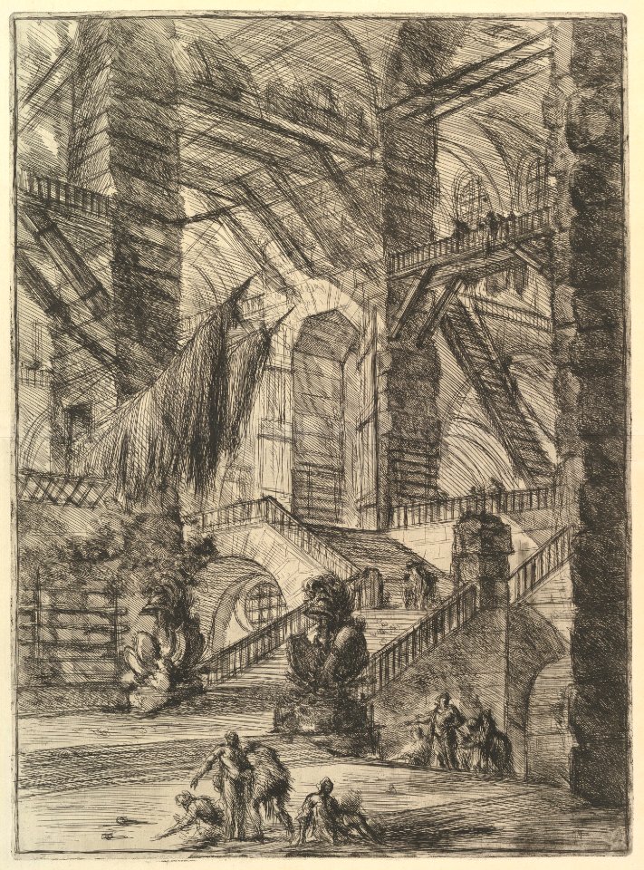 The Staircase with Trophies, from Carceri d'invenzione (Imaginary Prisons) MET DP828192