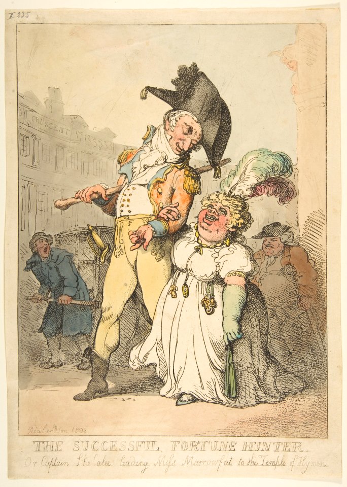 The Successful Fortune Hunter, or Captain Shelalee Leading Miss Marrowfat to the Temple of Hymen MET DP818505