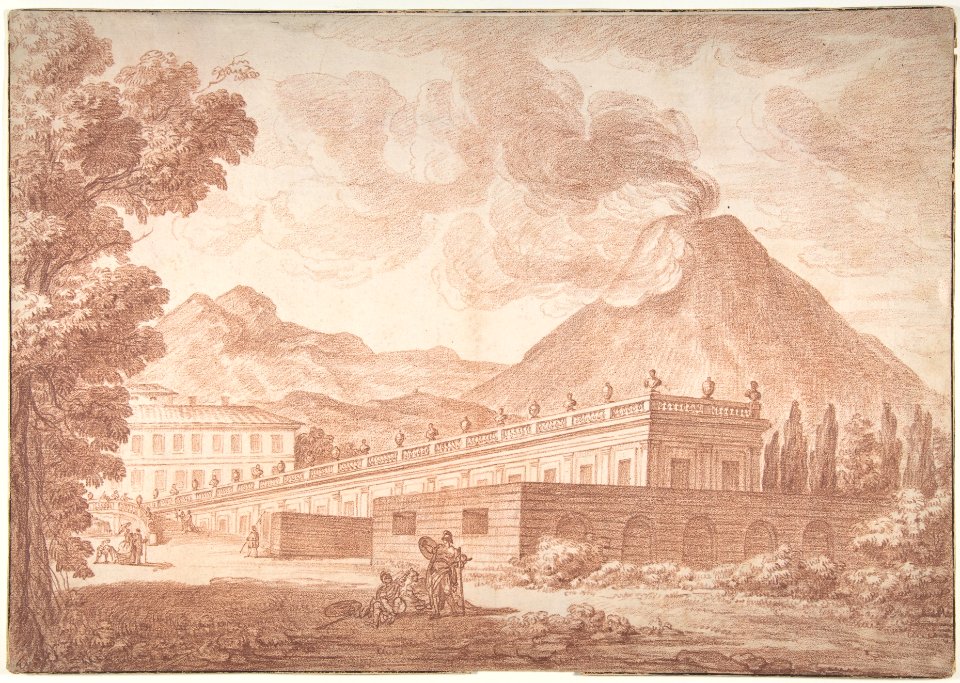 The Palazzo Reale at Pórtici with Vesuvius in the Background MET DP809666