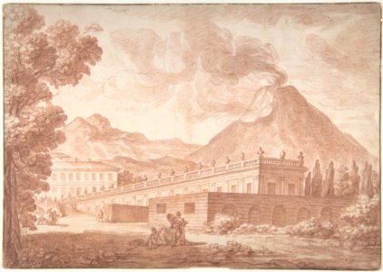 The Palazzo Reale at Pórtici with Vesuvius in the Background MET DP809666