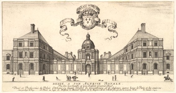The Palais d'Orléans, from 'Various views of remarkable places in Italy and France' (Diverses vues d'endroits remarquables d'Italie et de France) MET DP827797