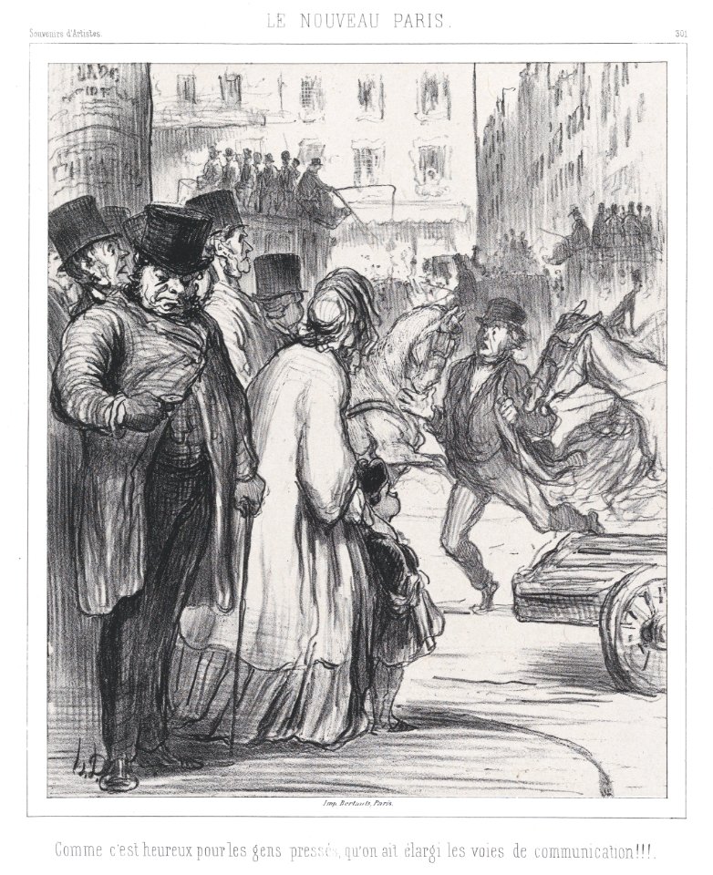 The New Paris, How fortunate for those in a hurry that the avenues have been widened!!!, published in Souvenirs d'Artistes MET DP876857