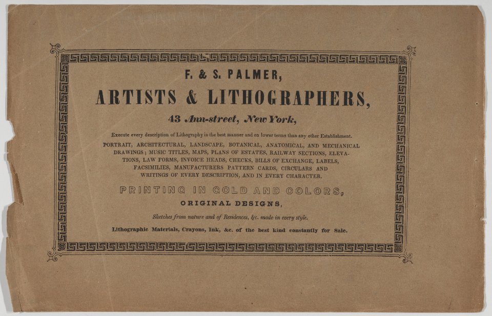 The New York Drawing Book, Containing a Series of Original Designs and Sketches of American Scenery, by F. Palmer, No. 2 MET DP860317