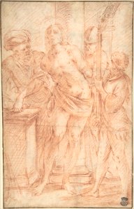 The Mocking of Christ (recto); Exterior View of a Church (verso) MET DP802845