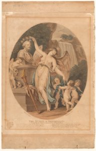 The Nymph of Immortality, Attended by the Loves, Crowning the Bust of Shakespeare MET DP858684