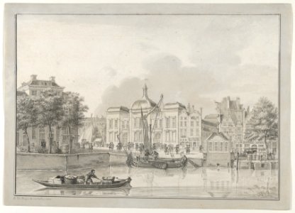 The Old Stock Exchange (Koopmansbeurs), Rotterdam, seen from the East, with the Kolk and the Beursplein in the Foreground MET DP852148