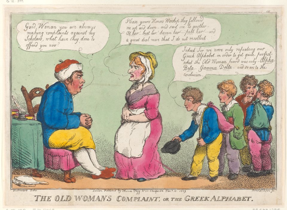 The Old Womans Complaint, or the Greek Alphabet Met DP884776