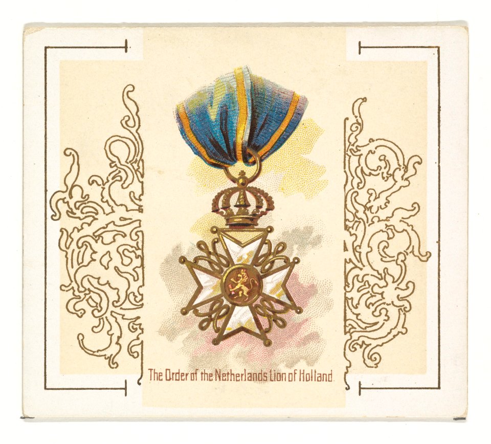 The Order of the Netherlands Lion of Holland, from the World's Decorations series (N44) for Allen & Ginter Cigarettes MET DP839358
