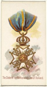 The Order of the Netherlands Lion of Holland, from the World's Decorations series (N30) for Allen & Ginter Cigarettes MET DP838302