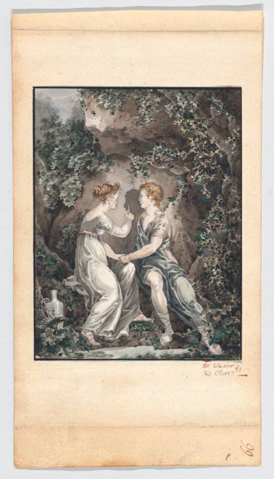 The Invention of the Art of Drawing (the daughter of Butades of Sicyon and her Lover) MET DP863525