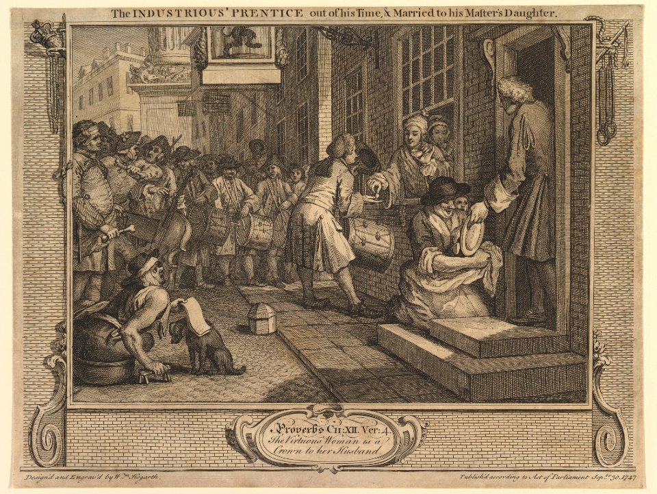 The Industrious 'Prentice Out of his Time and Married to his Master's Daughter- Industry and Idleness, plate 6 MET DP824996