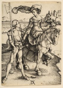 The Lady on Horseback and the Lansquenet MET DP815400
