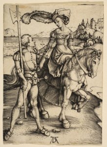 The Lady on Horseback and the Lansquenet MET DP815401