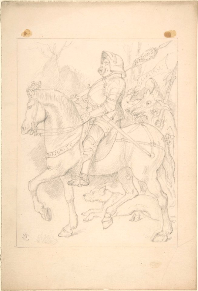 The Knight and His Companion (Punch, March 5, 1887) MET DP801573