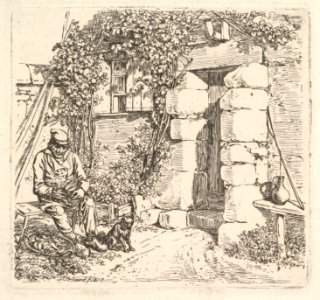 The Old Man and his Pomeranian Dog MET DP824257