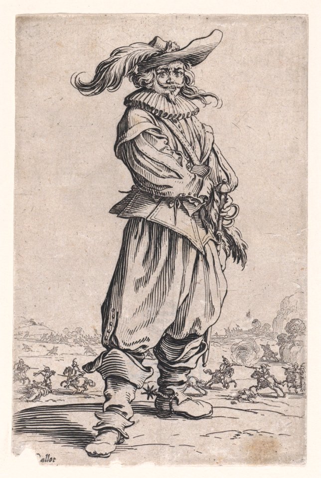 The Officer with a Large Feather in His Hat Met DP890657