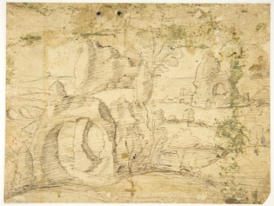 Temptation of St. Anthony (recto); Fantastic Landscape (verso) MET DP812617