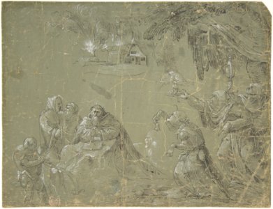 Temptation of St. Anthony (recto); Fantastic Landscape (verso) MET DP801196