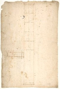 Temple of Minerva, elevation of architrave (recto) Temple of Minerva, column shaft (verso) MET DP810822