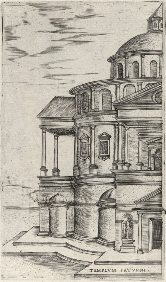 Templum Saturni, from a Series of 24 Depicting (Reconstructed) Buildings from Roman Antiquity MET DP874918