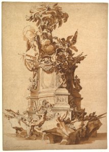Temporary Structure in Celebration of the Birth of the Duc de Bourgogne (August 6, 1682) MET DP820628