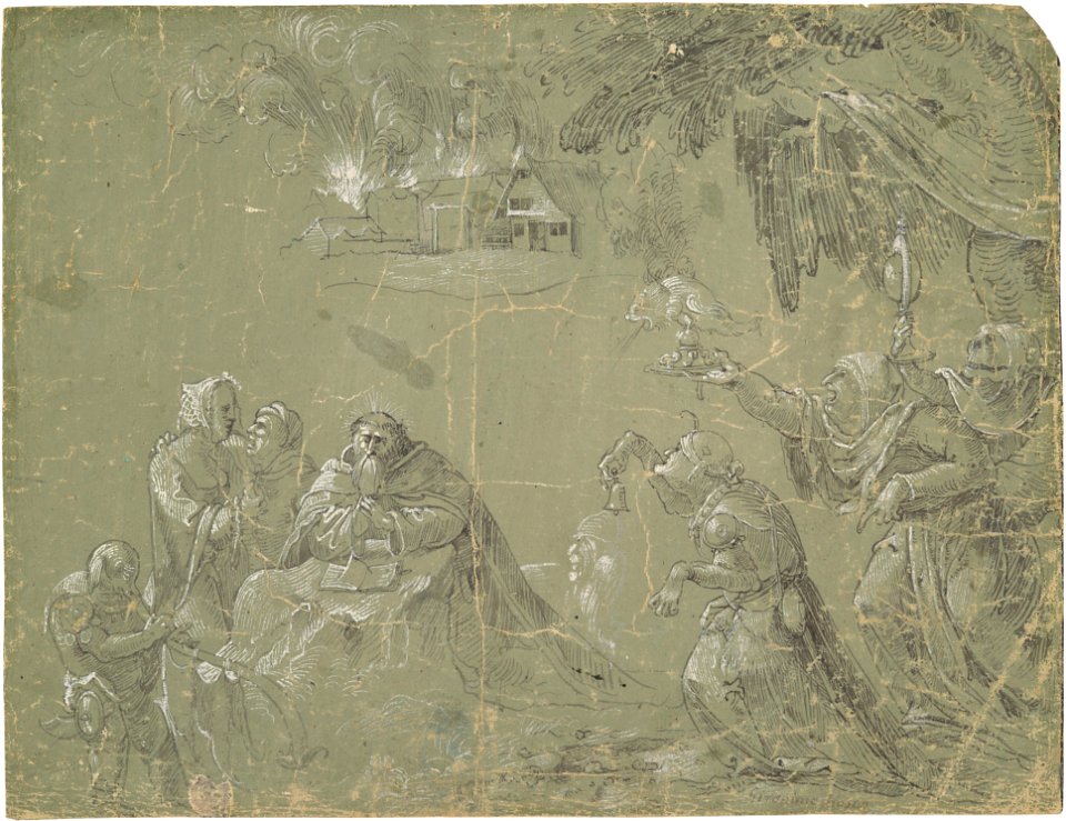 Temptation of St. Anthony (recto); Fantastic Landscape (verso) MET DP102187