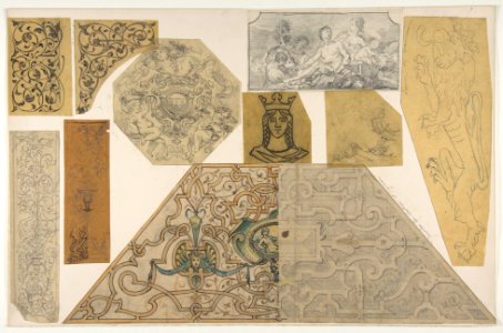 Ten designs for the decoration of houses, including at least one for the stairway of the Chateau d'Ognon of M. deMachy (Oise, France) MET DP811194