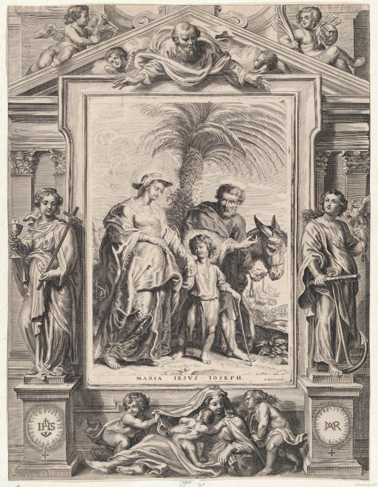 The Return from Egypt, the Christ child walking between the Virgin and Saint Joseph MET DP877696