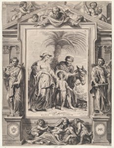 The Return from Egypt, the Christ child walking between the Virgin and Saint Joseph MET DP877696