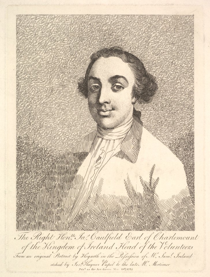 The Right Honorable James Caulfield, Earl of Charlemount of the Kingdom of Ireland, Head of the Volunteers MET DP826100