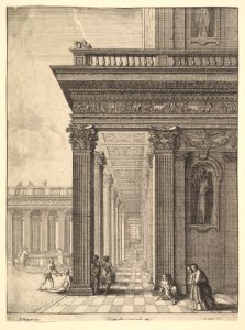 Temple courtyard with figures, after David Teniers the Elder (?) MET DP822905