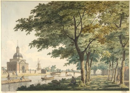 The Muiderpoort, Amsterdam, seen from the Plantage MET DP800448