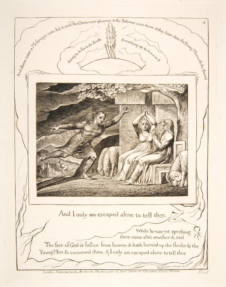 The Messengers tell Job of his Misfortunes, from Illustrations of the Book of Job MET DP816543