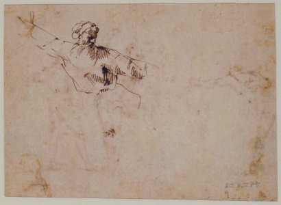 The Martyrdom of Saint Sebastian (recto); Bearded Old Man Blessing Seen in Half-length (verso) MET 80.3.285 VERSO