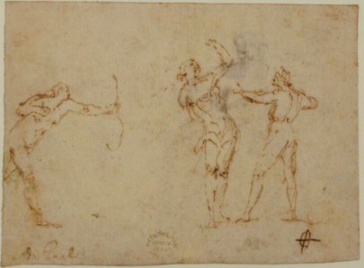 The Martyrdom of Saint Sebastian (recto); Bearded Old Man Blessing Seen in Half-length (verso) MET 80.3.285 RECTO