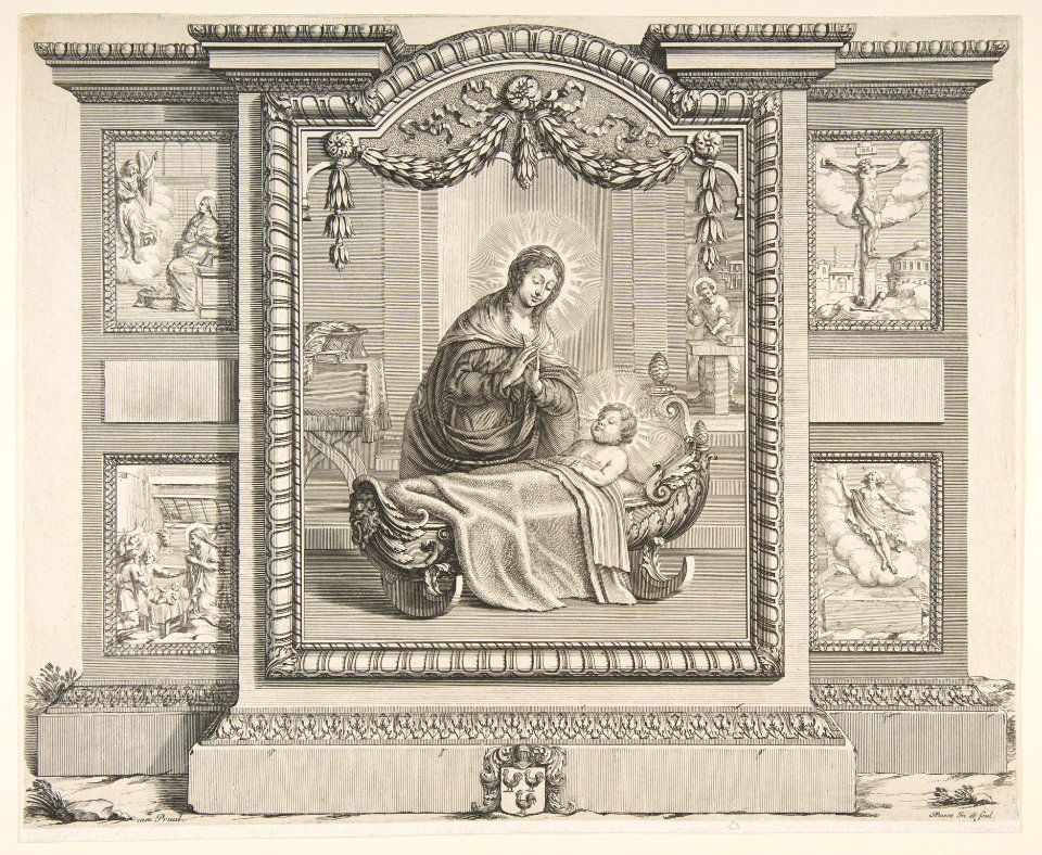 The Nativity with Scenes of The Annunciation, The Adoration of the Shepherds, The Crucifixion and The Resurrection MET DP818739