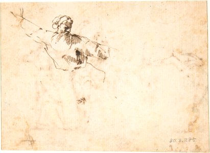 The Martyrdom of Saint Sebastian (recto); Bearded Old Man Blessing Seen in Half-length (verso) MET DP807644
