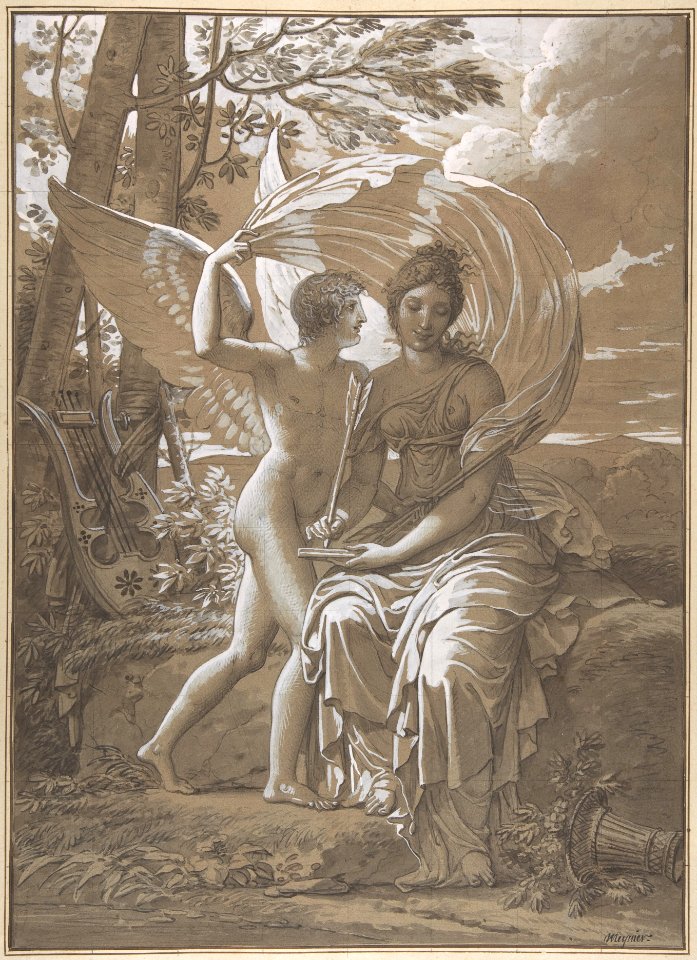 The Muse Erato Writing Verses Inspired by Love MET DP801375