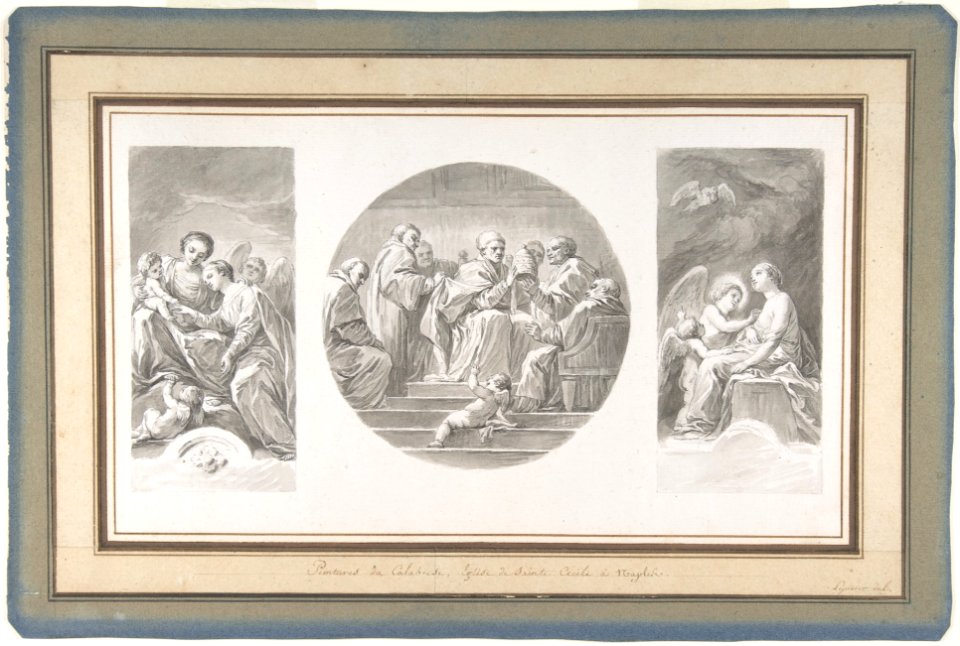 The Mystic Marriage of Saint Catherine; Saint Celestine V Renouncing the Papacy; Saint Catherine Touched by Divine Love MET DP807385