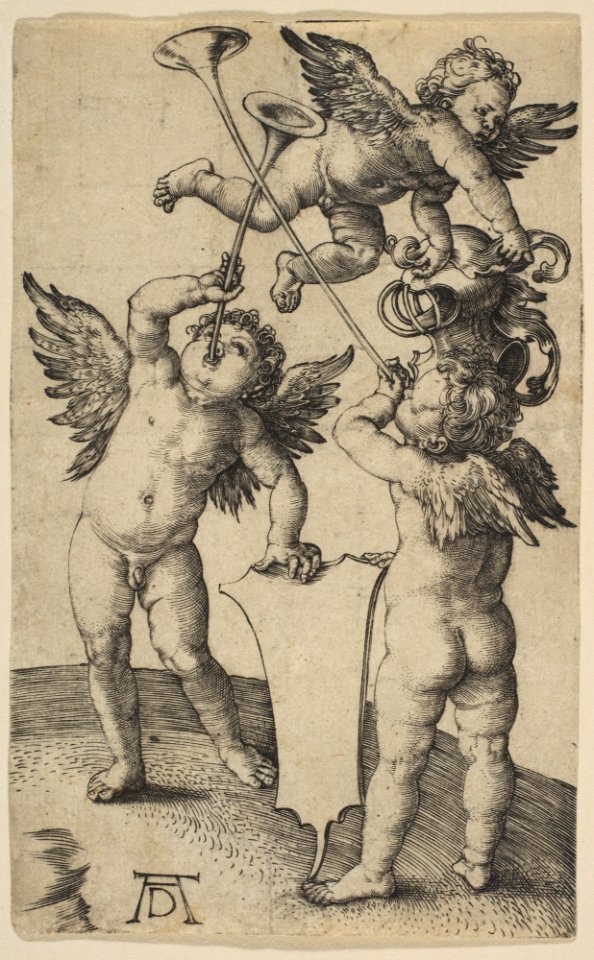Three Putti with Trumpets MET DP815539