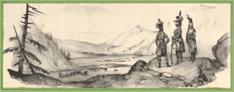 Three soldiers in a landscape MET DP841234