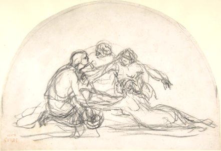 Three Nymphs and a Youth- study for a decorative lunette MET DP805704
