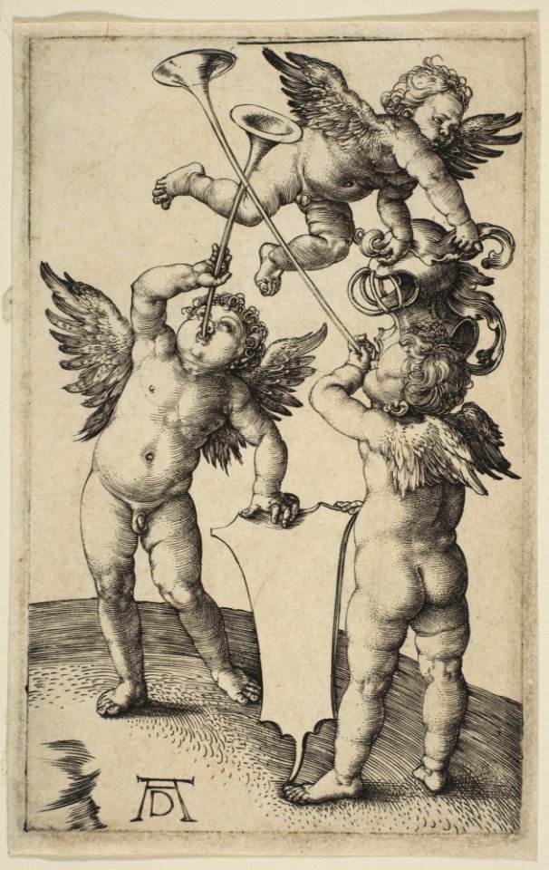 Three Putti with Trumpets MET DP815538