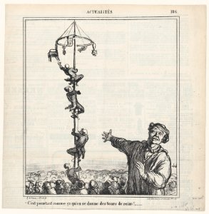 This is just the way to strain your back, from 'News of the day,' published in Le Charivari, August 28, 1868 MET DP877745